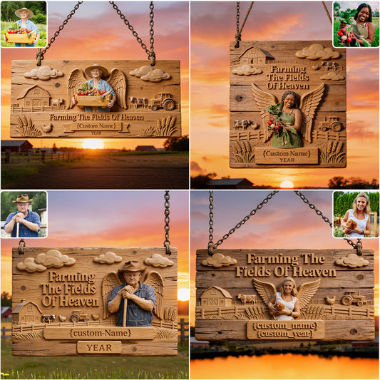 Funny Farmer Gift - Personalized Farmer Custom Shaped Wood Sign
