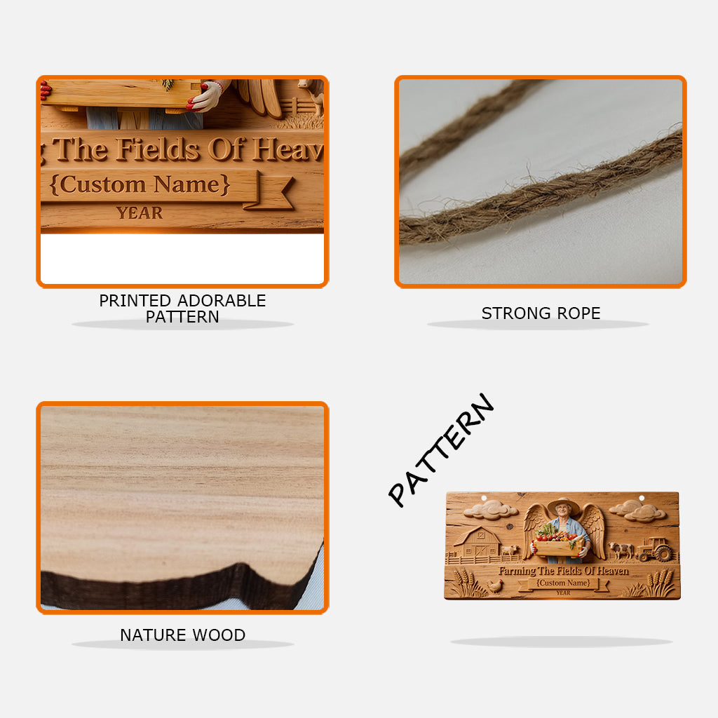 Funny Farmer Gift - Personalized Farmer Custom Shaped Wood Sign