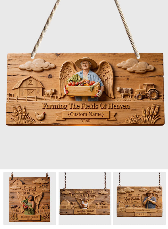 Funny Farmer Gift - Personalized Farmer Custom Shaped Wood Sign