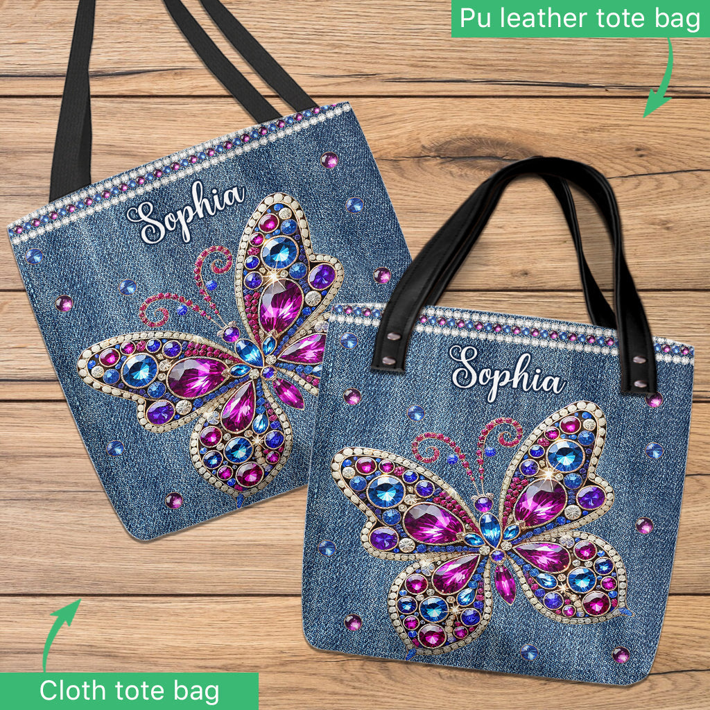 Beautiful Butterfly - Personalized Butterfly Tote Bag