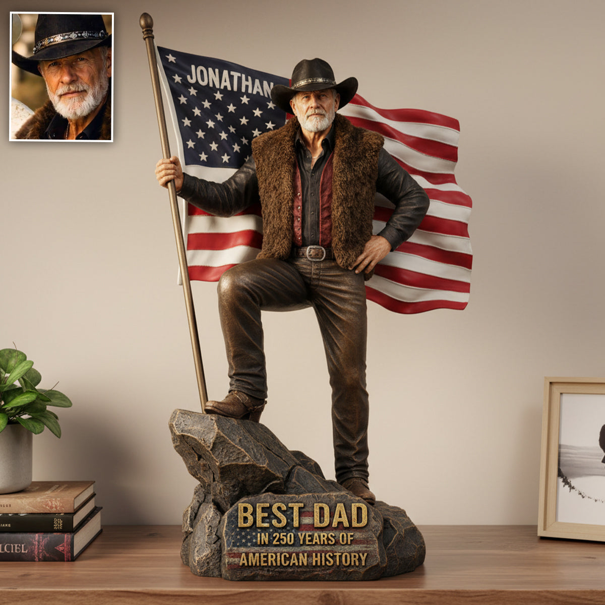 Best Dad/Grandpa... In 250 Years Of America - Personalized Father Custom Shaped Acrylic Plaque