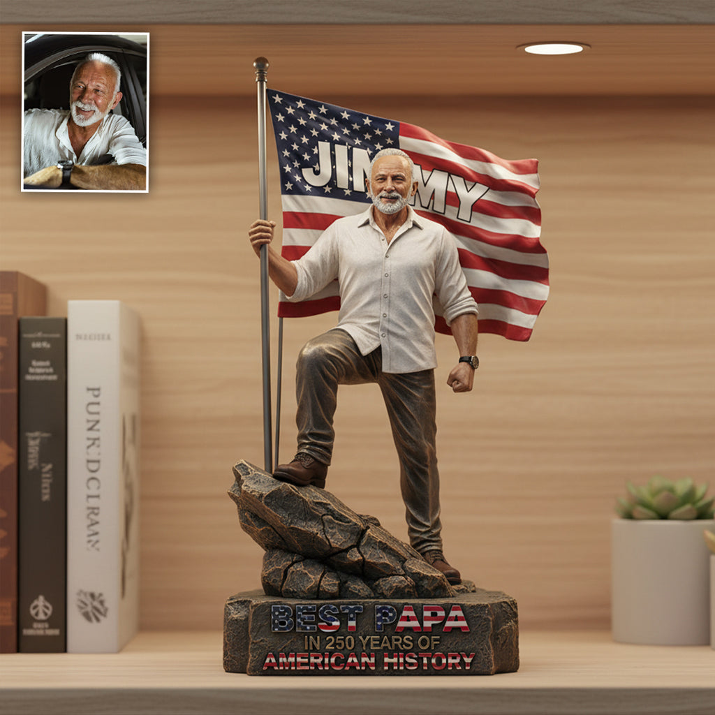 Best Dad/Grandpa... In 250 Years Of America - Personalized Father Custom Shaped Acrylic Plaque