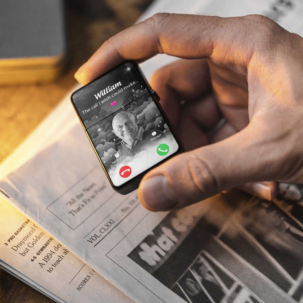 Briquet commémoratif personnalisé « L'appel que j'aurais aimé recevoir »