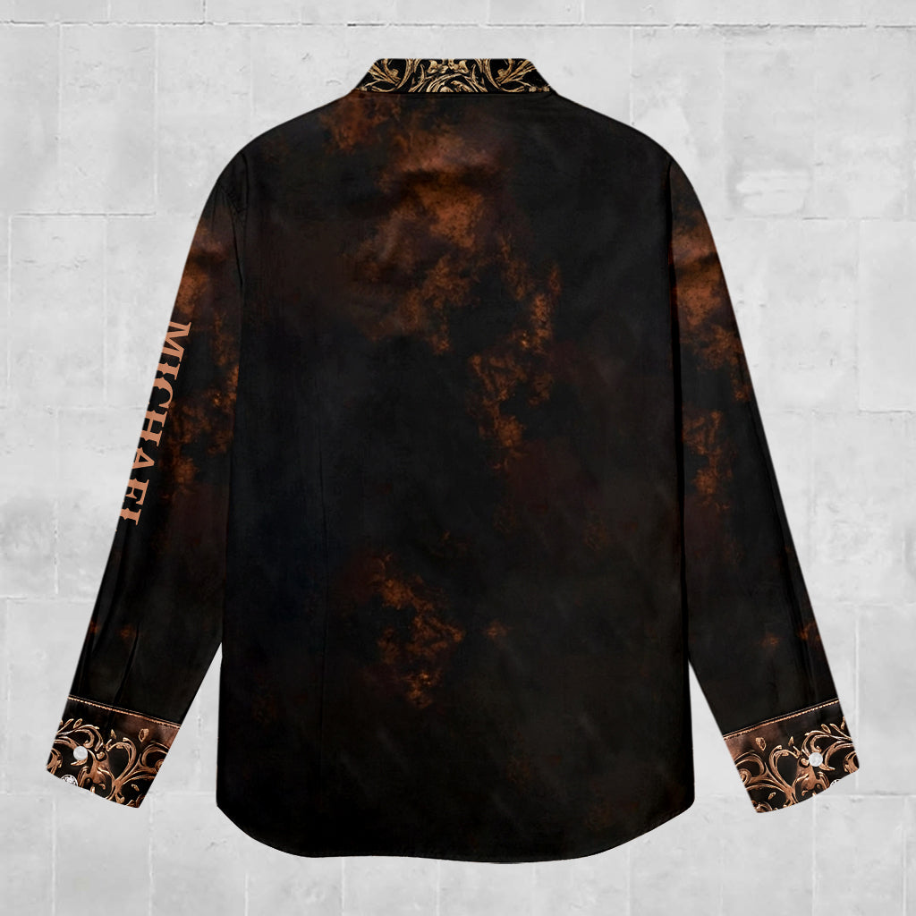 Chemise à boutons personnalisée Skull Cowboy - Tête de mort