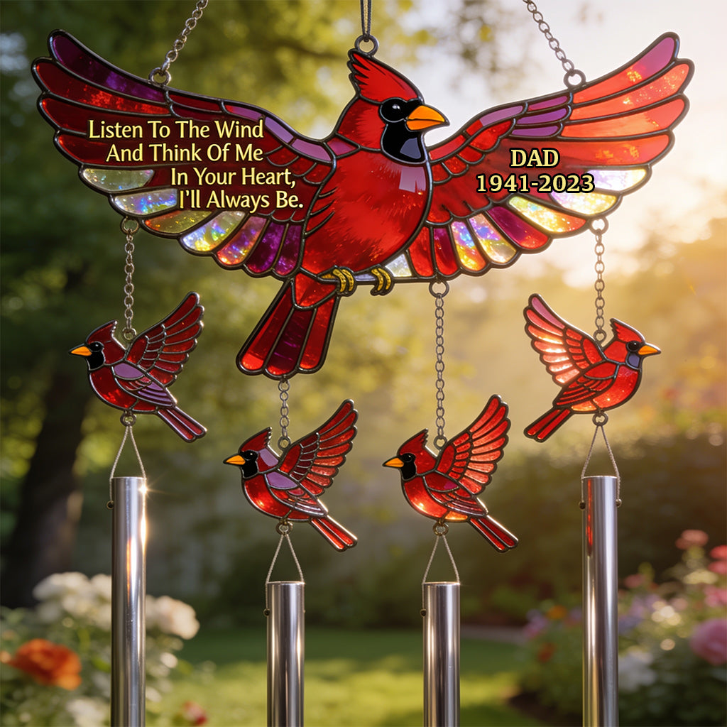 Hear The Wind - Personalized Memorial Wind Chime With Charm