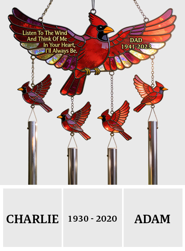 Hear The Wind - Personalized Memorial Wind Chime With Charm