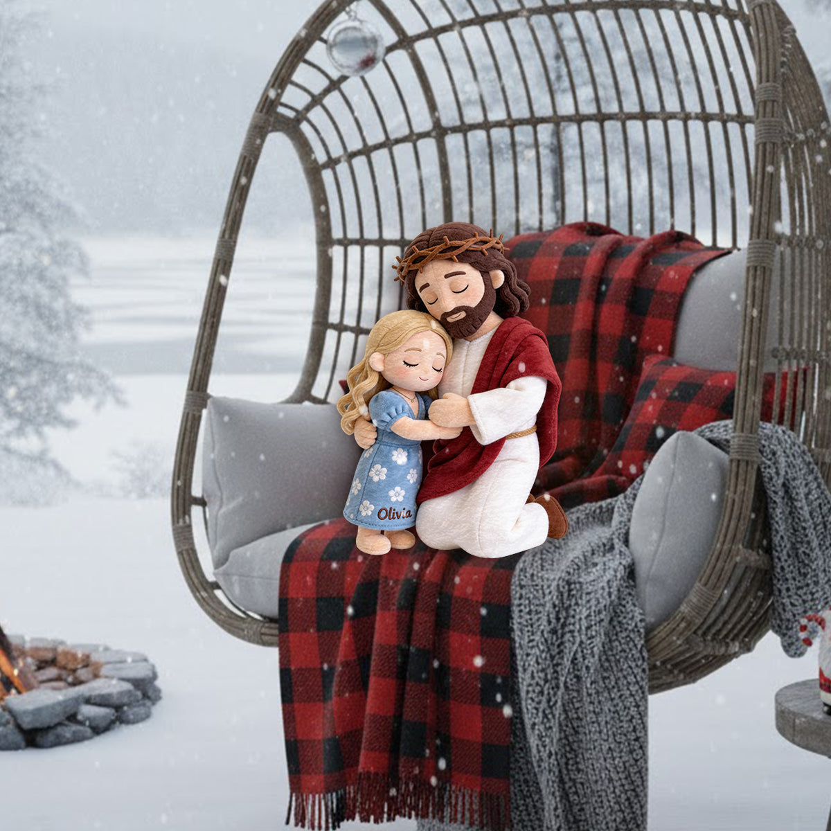 Christian Comfort - Personalized Christian Premium Faux Fur Pillow