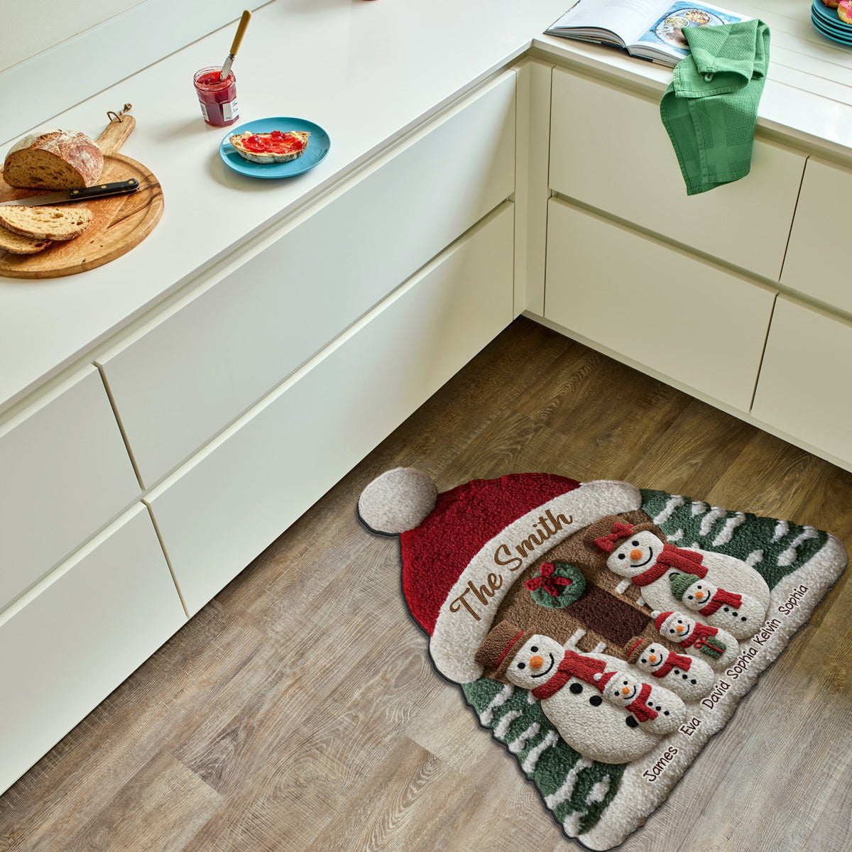 Notre Famille - Tapis touffeté antidérapant personnalisé pour la famille