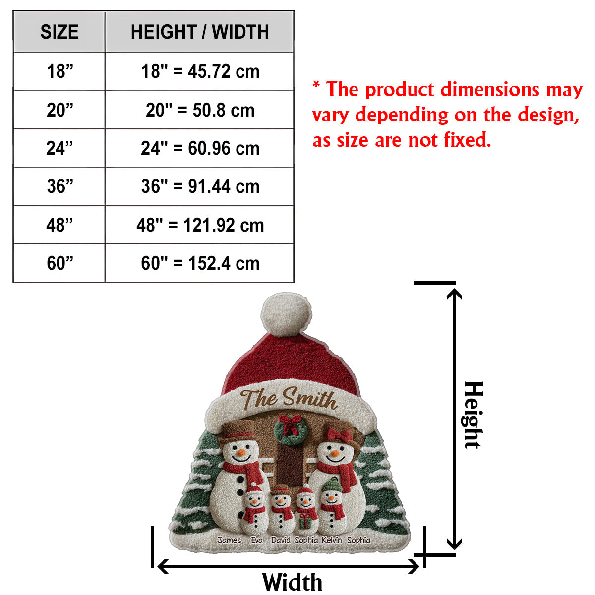 Notre Famille - Tapis touffeté antidérapant personnalisé pour la famille