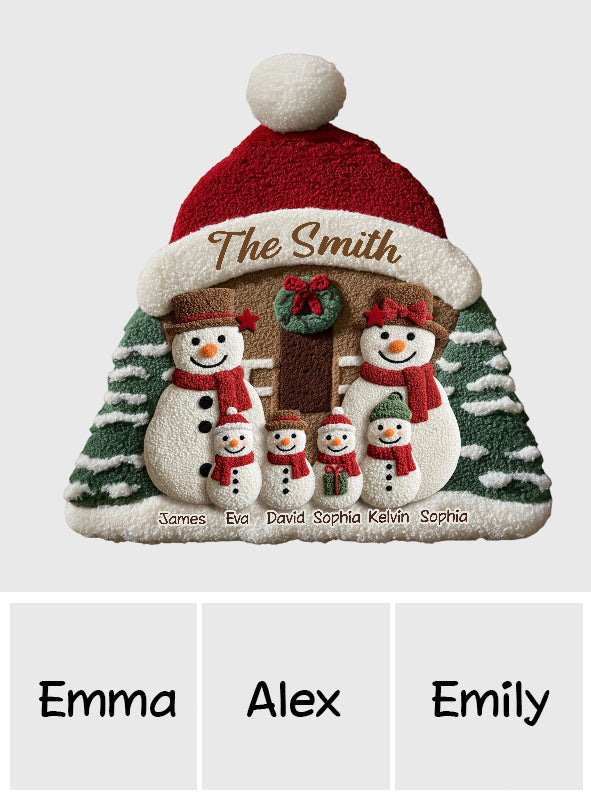 Notre Famille - Tapis touffeté antidérapant personnalisé pour la famille