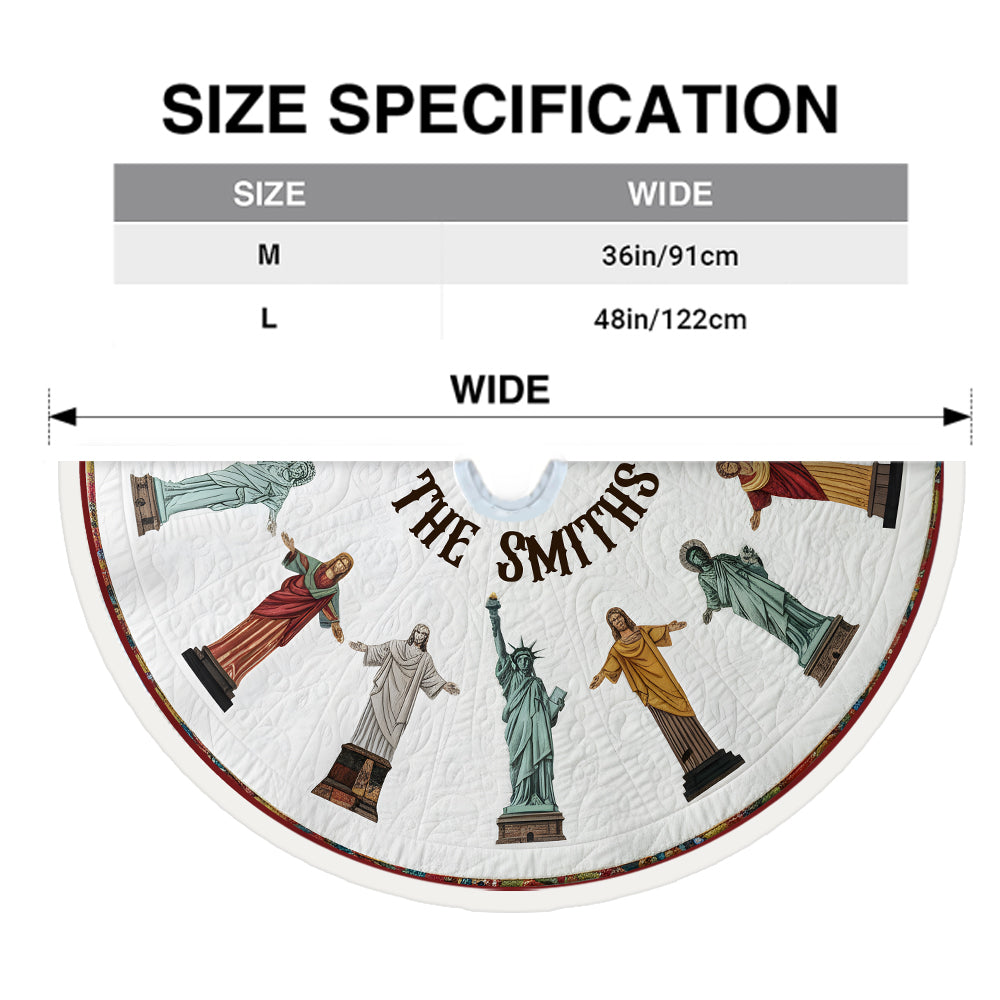 Croyant - Jupe de sapin chrétienne personnalisée