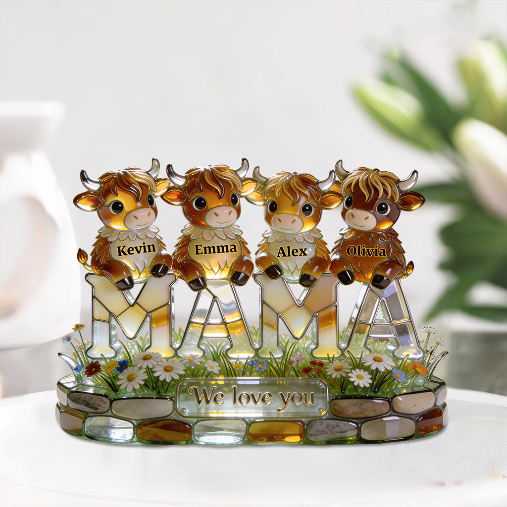 Nous t'aimons - Plaque acrylique personnalisée pour maman