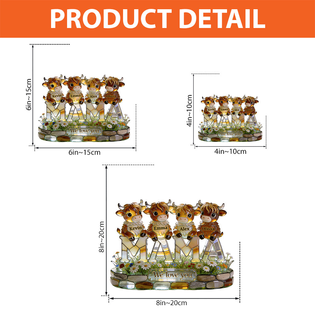 Nous t'aimons - Plaque acrylique personnalisée pour maman