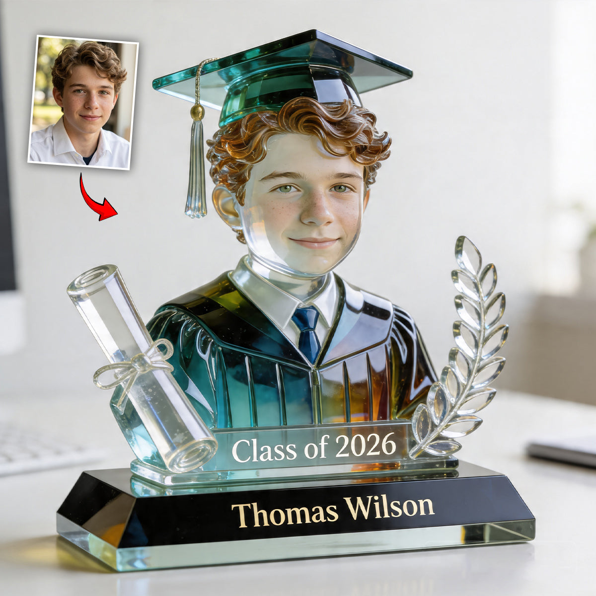 Photo Personnalisée - Plaque Acrylique Sur Mesure pour Graduation