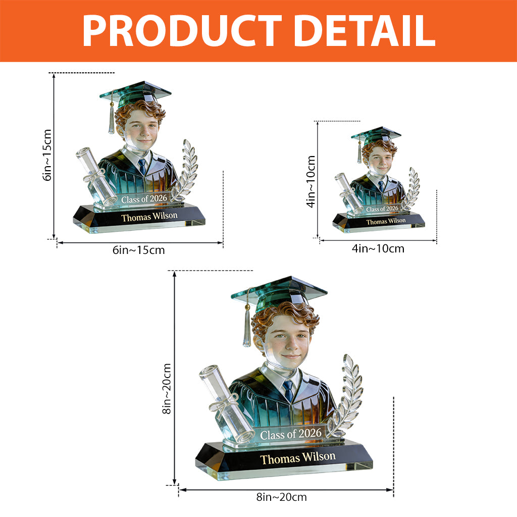 Photo Personnalisée - Plaque Acrylique Sur Mesure pour Graduation