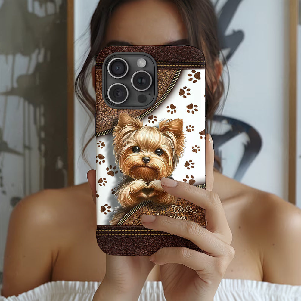Cute Yorkshire Terrier - Personalized Dog Full Print Phone Case