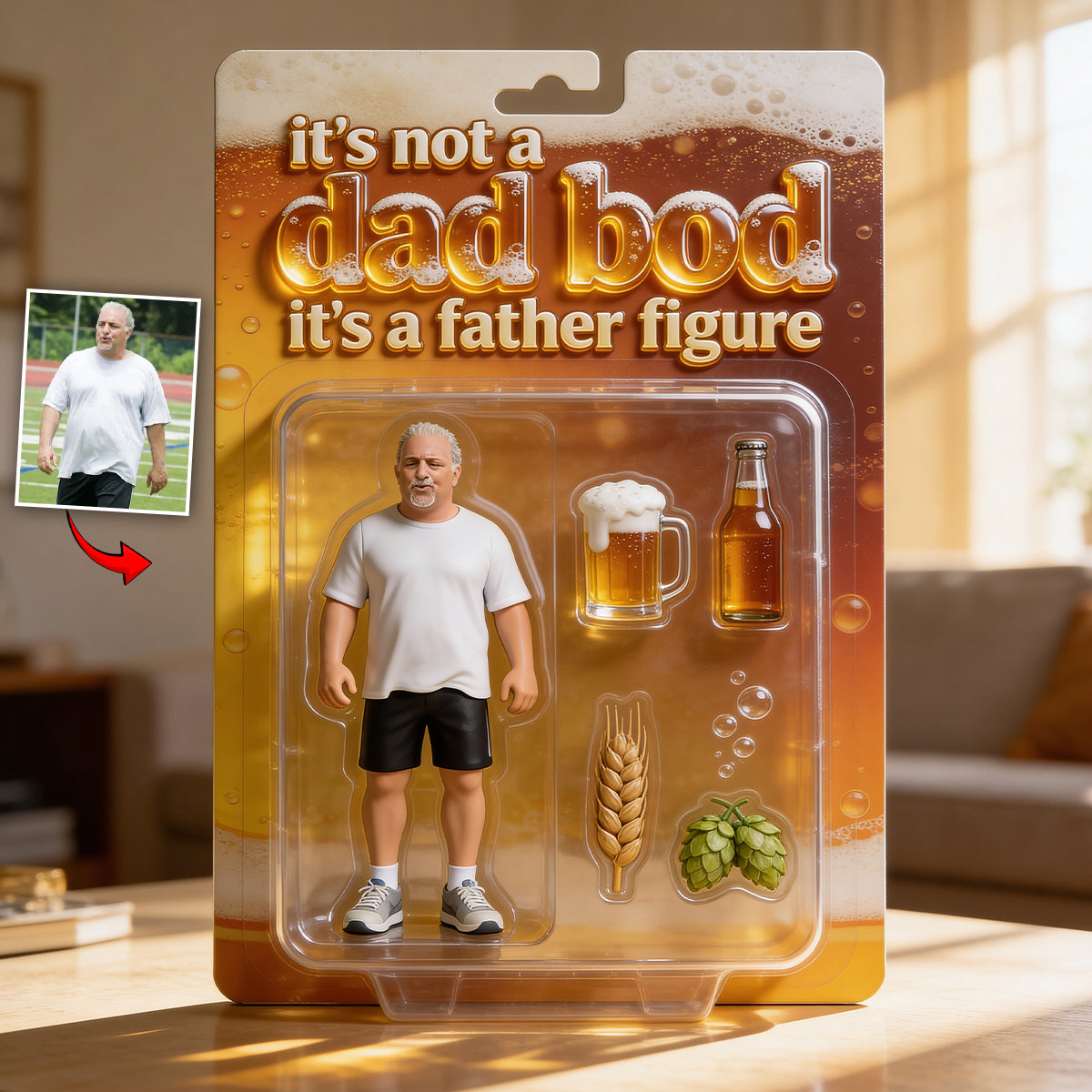 Idée Cadeau pour Papa, Cadeau Amateur de Bière - Plaque Acrylique Personnalisée