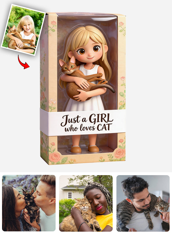 J'aime les chats - Plaque acrylique personnalisée en forme de chat