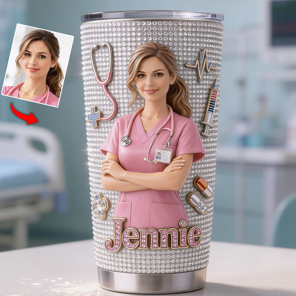 Gobelet Bling Signature Infirmière - Gobelet Infirmière Personnalisé