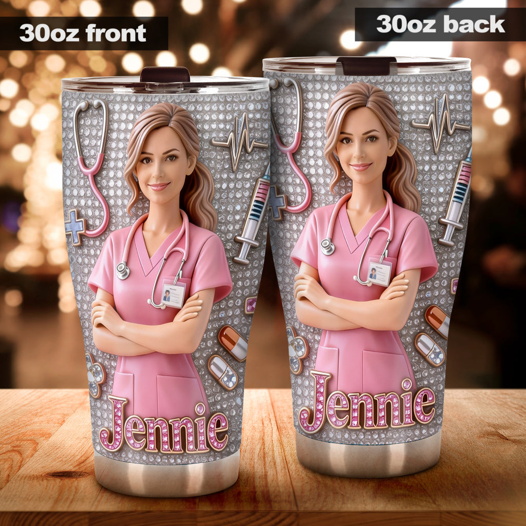 Gobelet Bling Signature Infirmière - Gobelet Infirmière Personnalisé