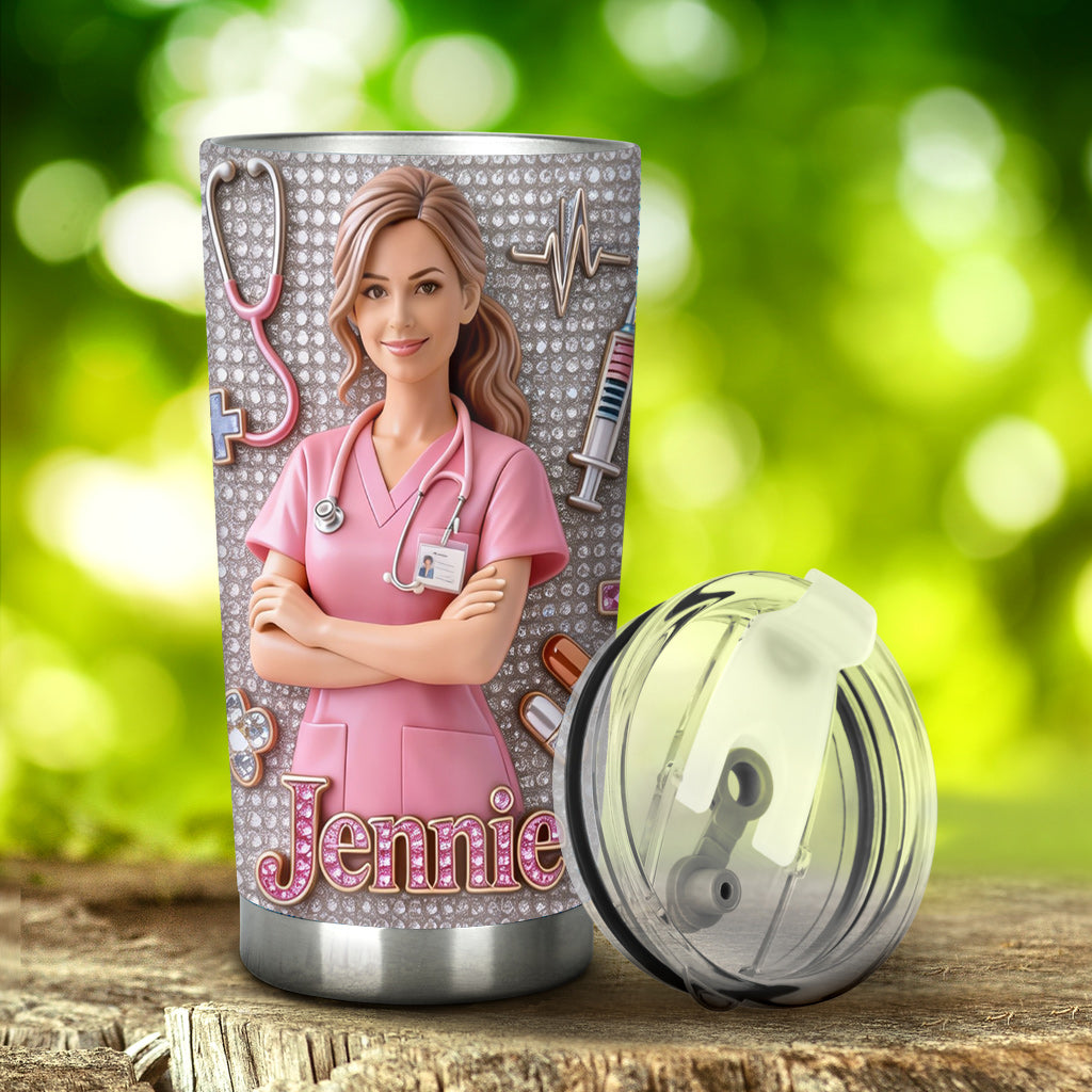Gobelet Bling Signature Infirmière - Gobelet Infirmière Personnalisé