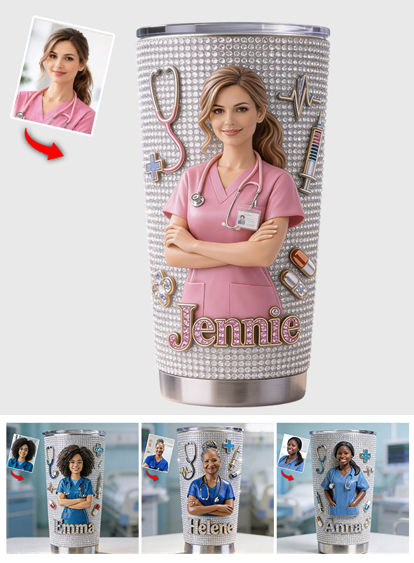 Gobelet Bling Signature Infirmière - Gobelet Infirmière Personnalisé