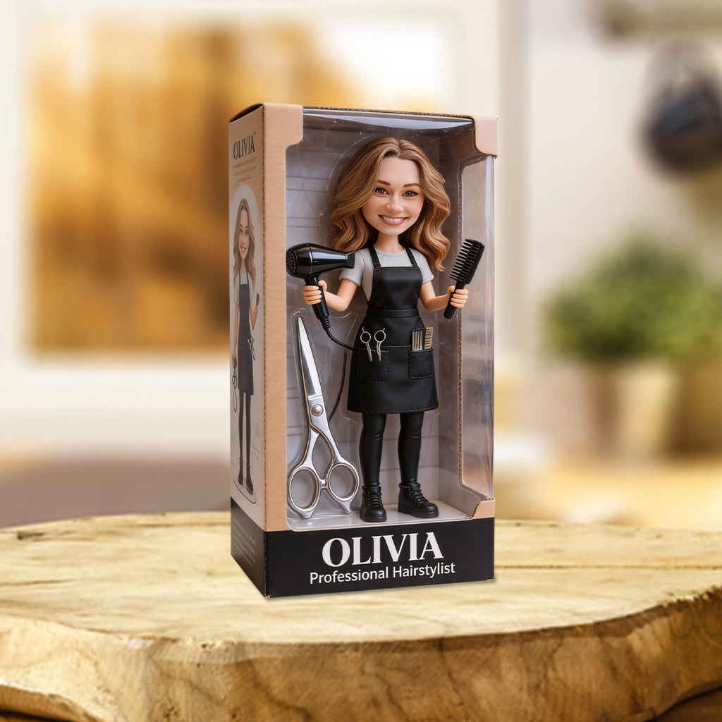 Décoration de salon de coiffure avec ciseaux - Plaque acrylique personnalisée en forme de coiffeur