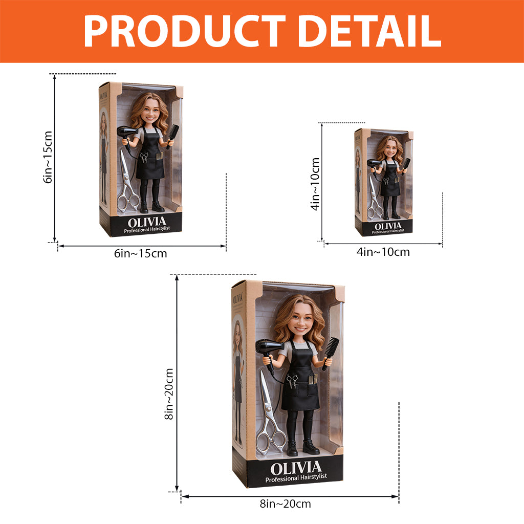 Décoration de salon de coiffure avec ciseaux - Plaque acrylique personnalisée en forme de coiffeur