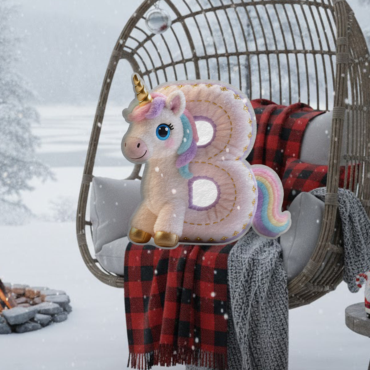 Cadeau idéal pour les enfants - Oreiller personnalisé en fausse fourrure pour enfant