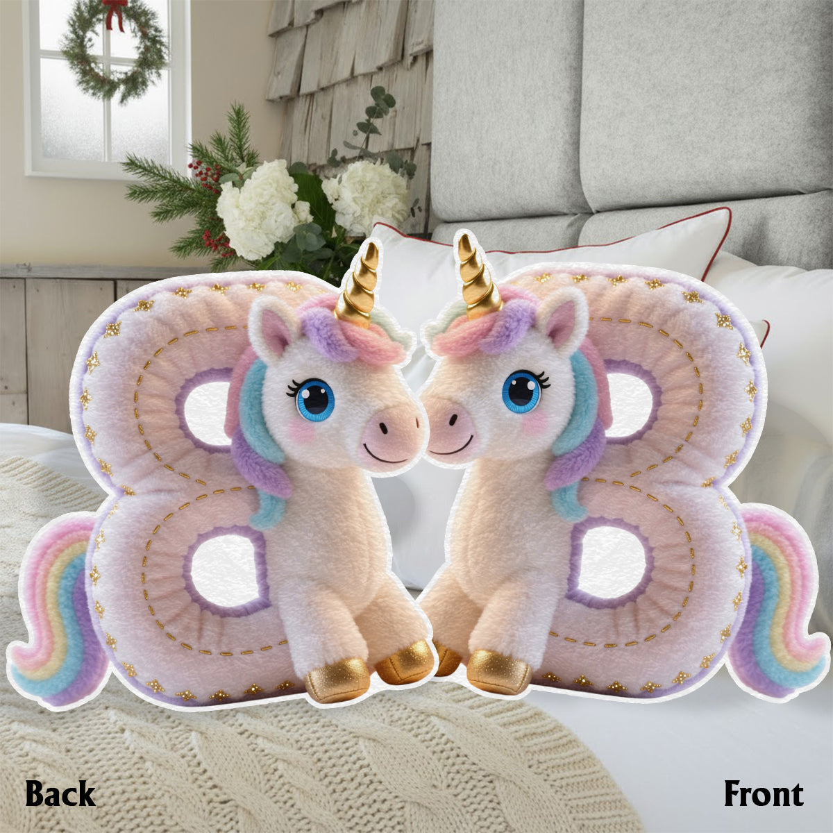 Cadeau idéal pour les enfants - Oreiller personnalisé en fausse fourrure pour enfant