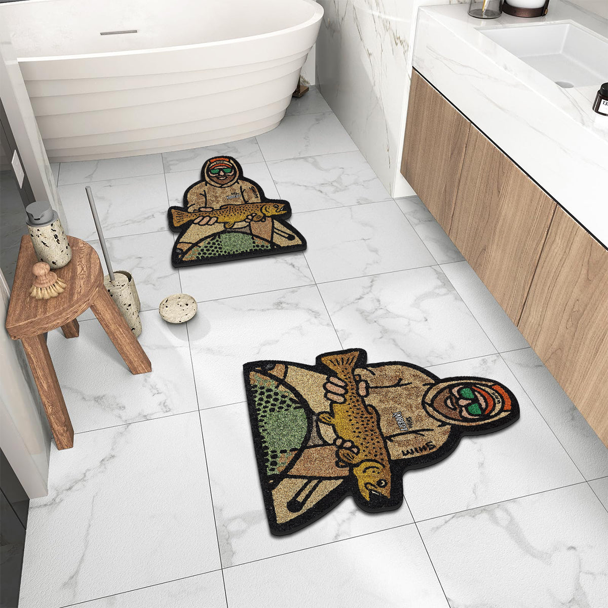 Love Fishing - Personalized Fishing Non-Slip Tufted Rug
