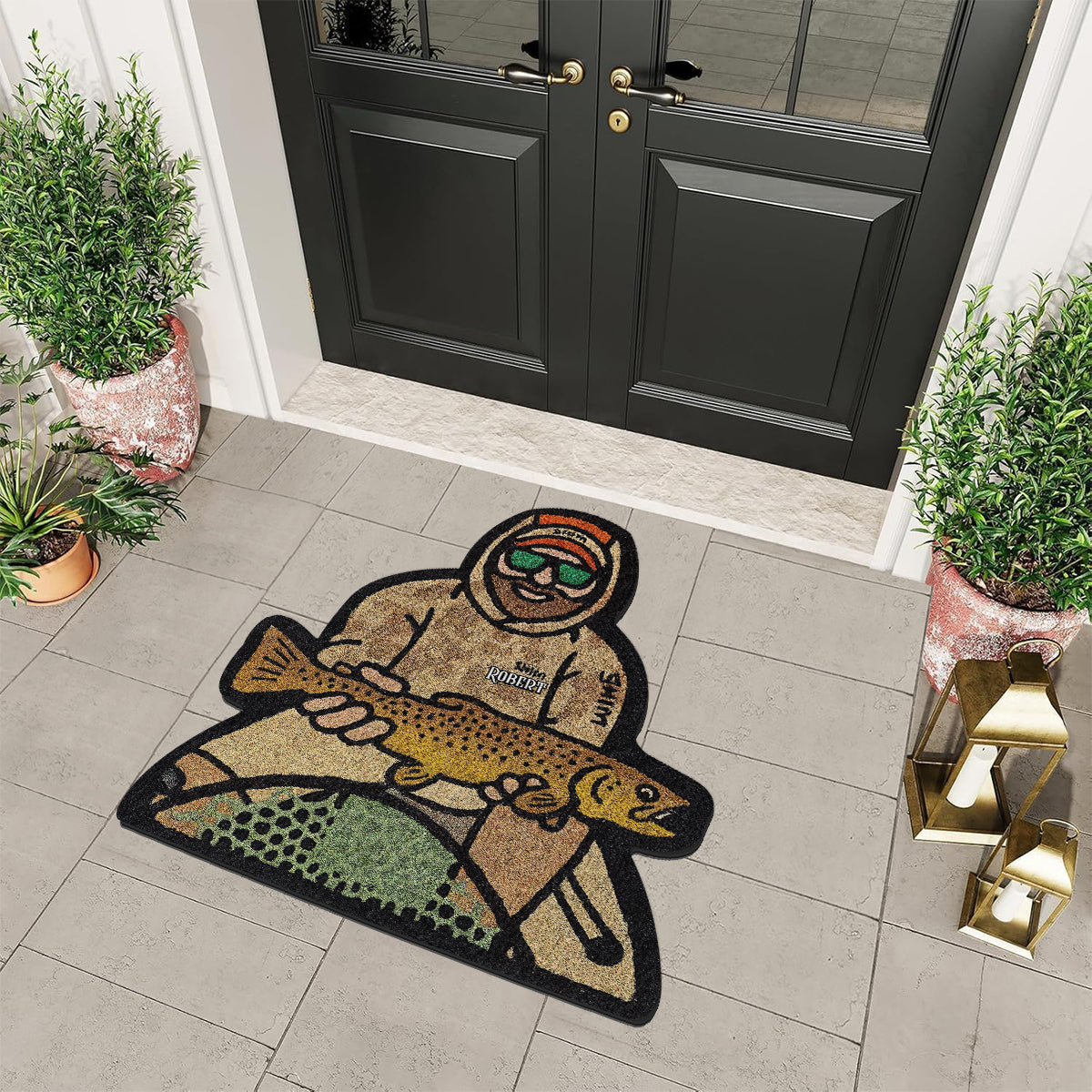 Love Fishing - Personalized Fishing Non-Slip Tufted Rug