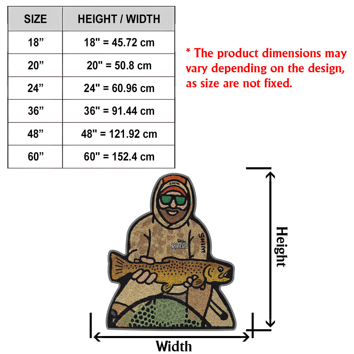 Love Fishing - Personalized Fishing Non-Slip Tufted Rug