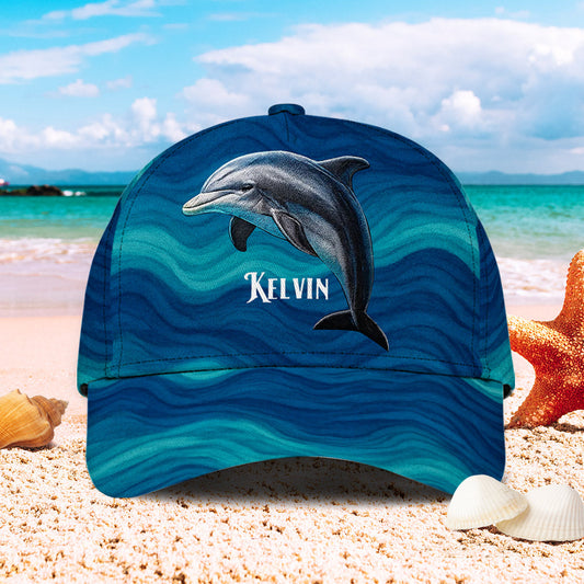 Casquette classique Dauphin et Vague - Personnalisée