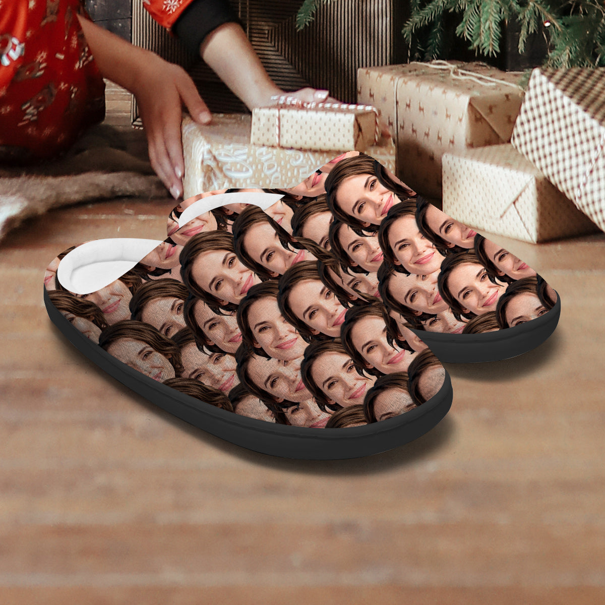 Pantoufles photo personnalisées - cadeau pour les amoureux des chiens, des chats, ou pour tous - Pantoufles personnalisées