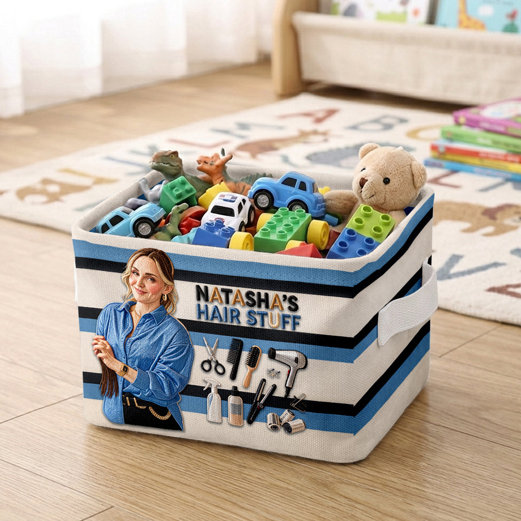 My Hair Stuff - Personalized Hairdresser Rectangle Storage Basket