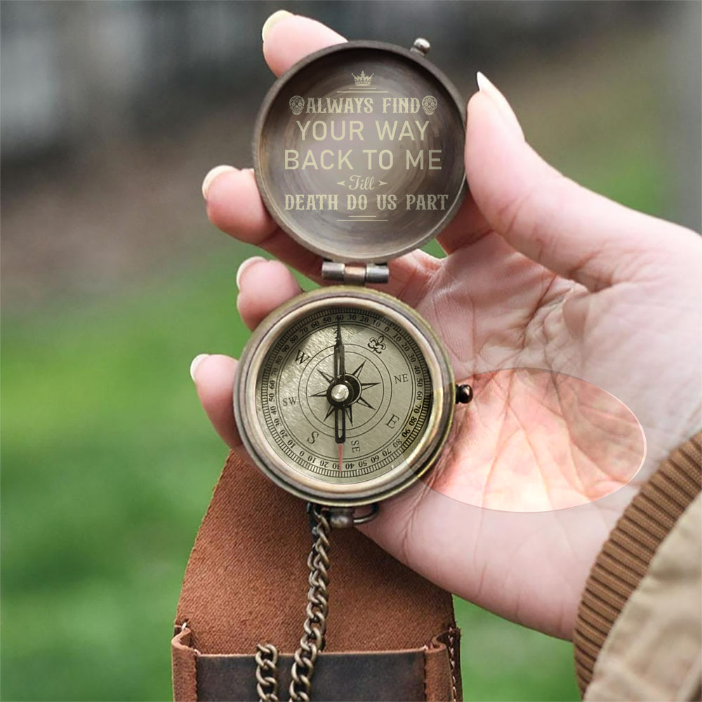 Find Your Way Back To Me - Personalized Couple Compass