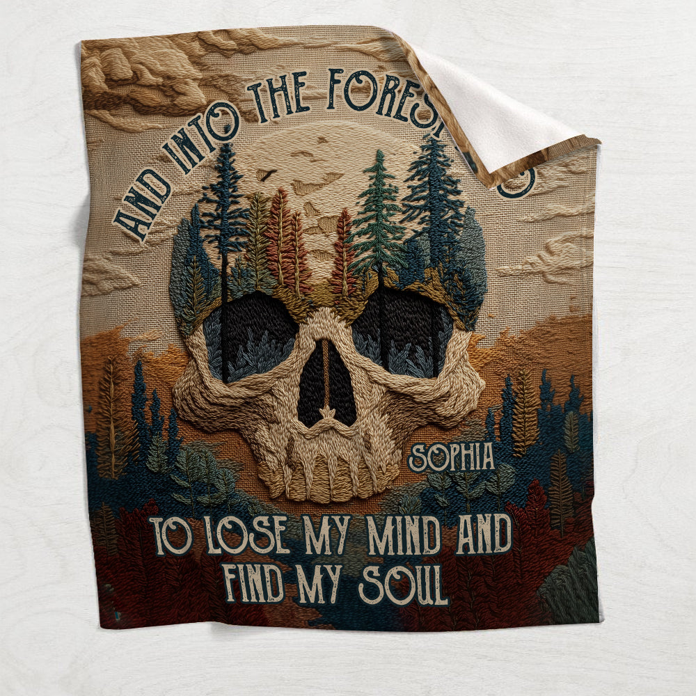 Et je m'enfonce dans la forêt pour perdre la tête et retrouver mon âme - Couverture de randonnée personnalisée