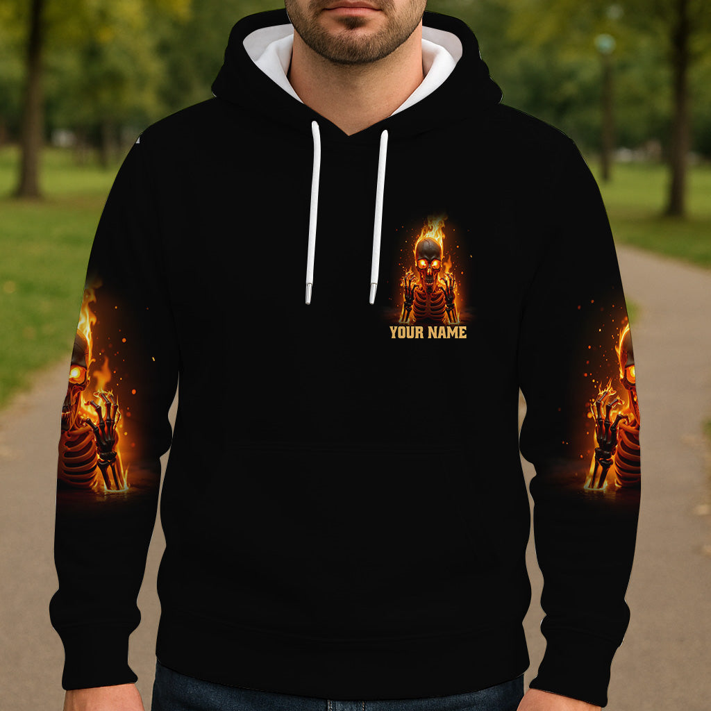 Mon Give AF est cassé - T-shirt personnalisé tête de mort sur toute la surface