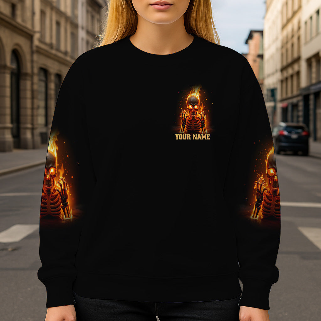 Mon Give AF est cassé - T-shirt personnalisé tête de mort sur toute la surface