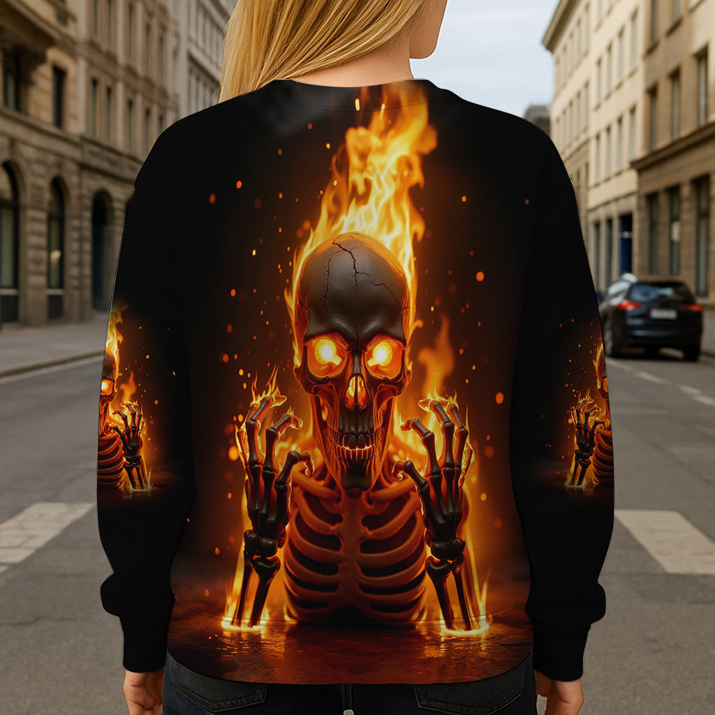 Mon Give AF est cassé - T-shirt personnalisé tête de mort sur toute la surface