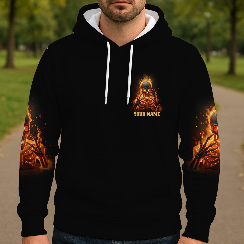 Mon Give AF est cassé - T-shirt personnalisé tête de mort sur toute la surface