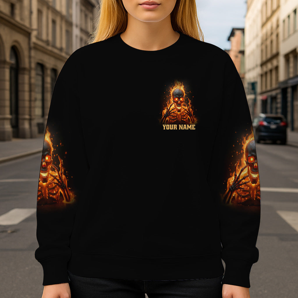 Mon Give AF est cassé - T-shirt personnalisé tête de mort sur toute la surface