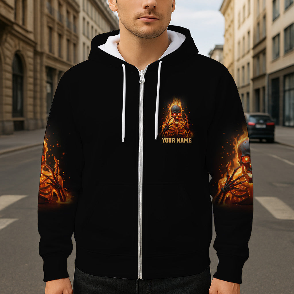 Mon Give AF est cassé - T-shirt personnalisé tête de mort sur toute la surface