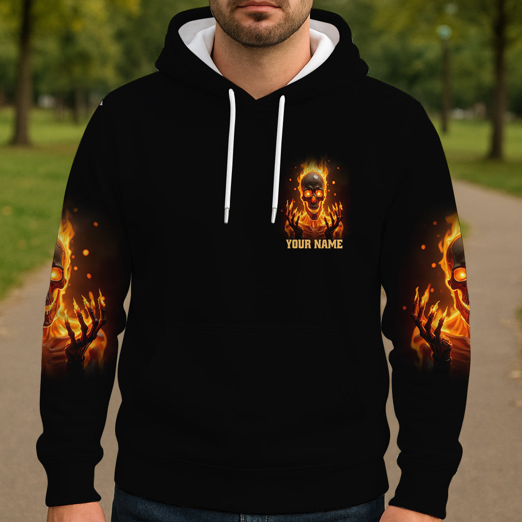 Mon Give AF est cassé - T-shirt personnalisé tête de mort sur toute la surface