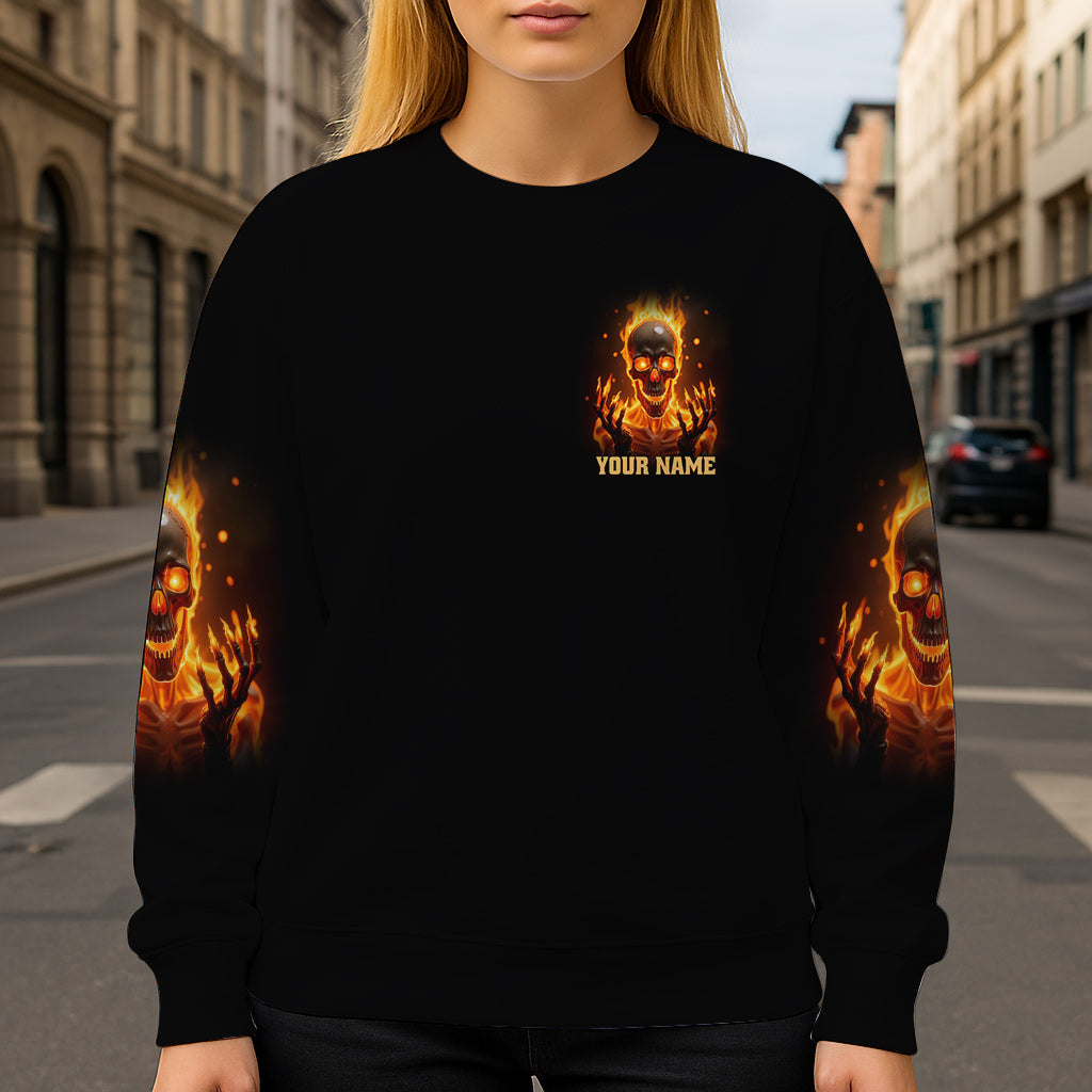 Mon Give AF est cassé - T-shirt personnalisé tête de mort sur toute la surface