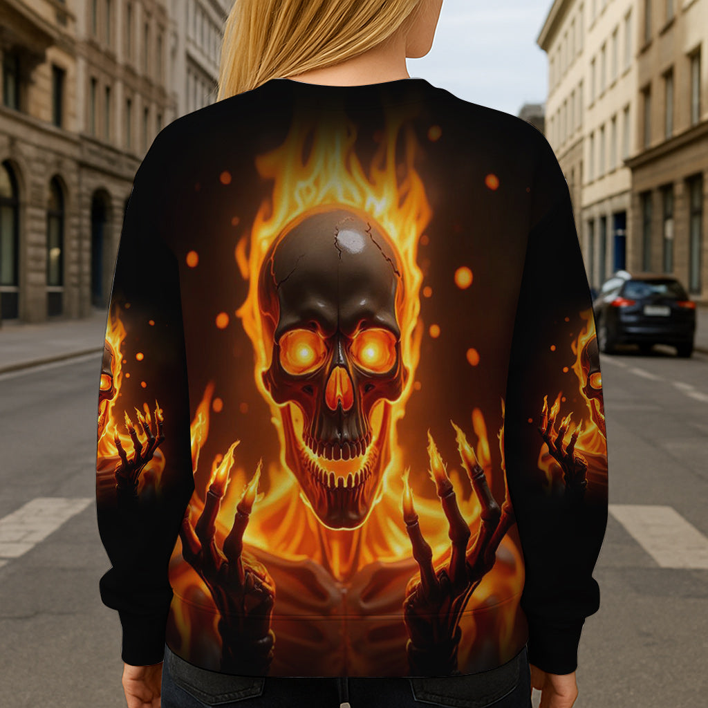 Mon Give AF est cassé - T-shirt personnalisé tête de mort sur toute la surface