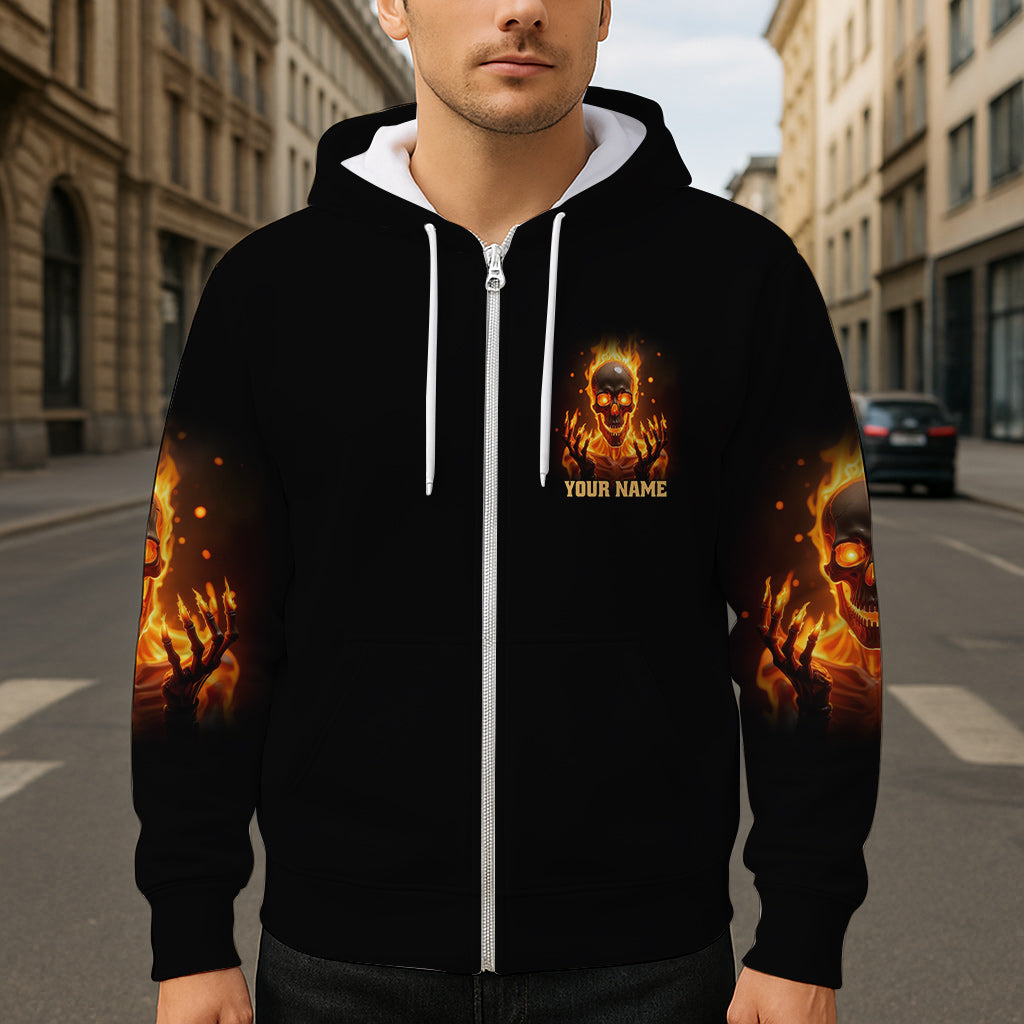 Mon Give AF est cassé - T-shirt personnalisé tête de mort sur toute la surface