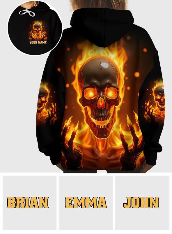 Mon Give AF est cassé - T-shirt personnalisé tête de mort sur toute la surface