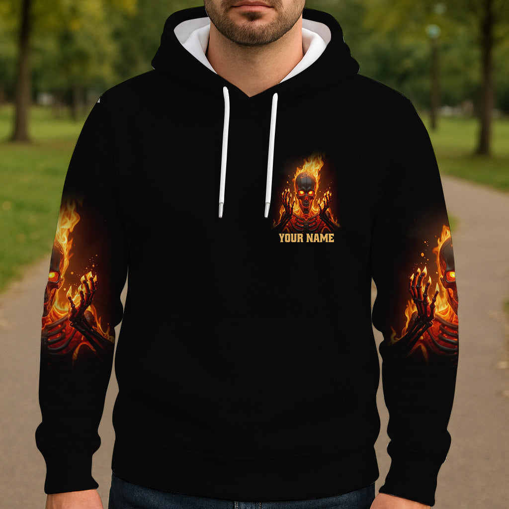 Mon Give AF est cassé - T-shirt personnalisé tête de mort sur toute la surface